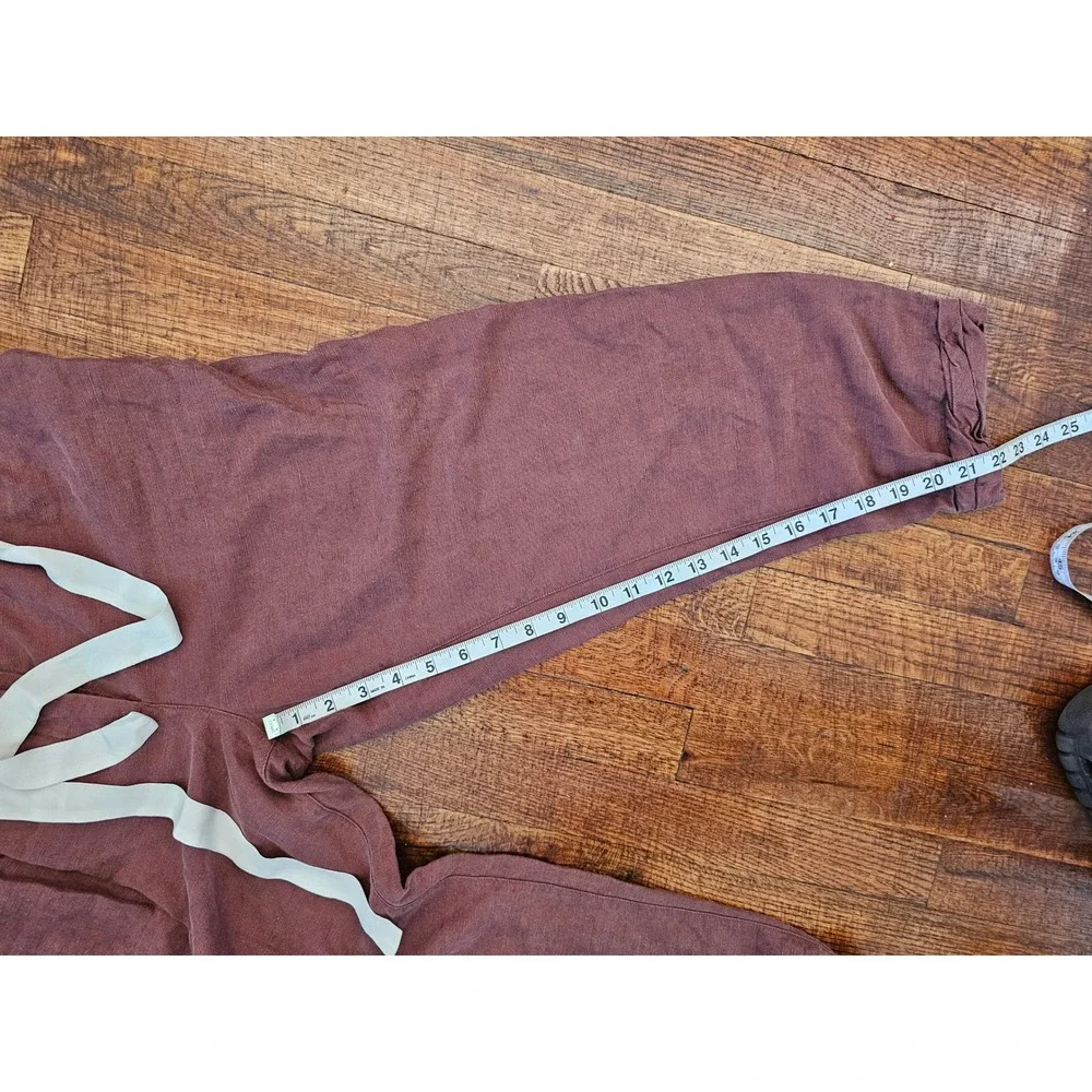Wilfred‎ Aritzia Chocolate Brown Lightweight Boho Cottagecore Linen Blend Pants6